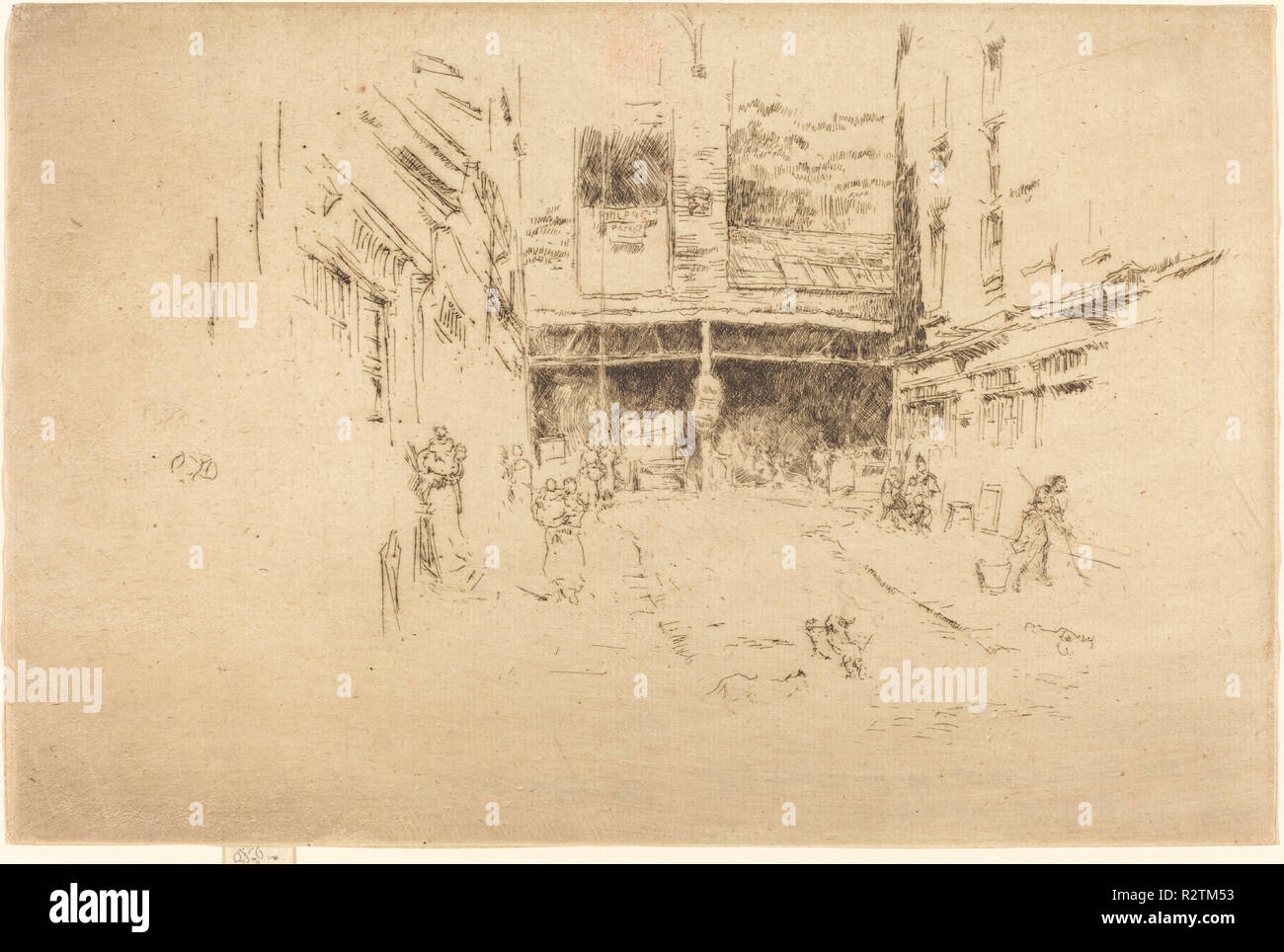 Scambio di vestiti, No.I. Data: 1887. Medio: l'attacco. Museo: National Gallery of Art di Washington DC. Autore: Whistler, JAMES ABBOTT MCNEILL. Foto Stock