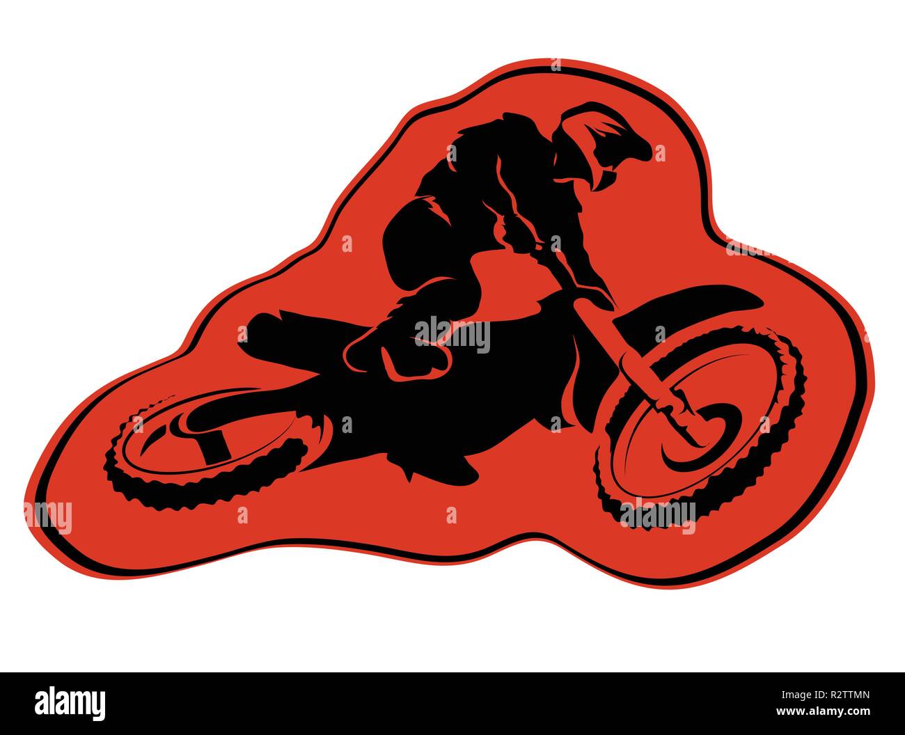 Moto enduro vettore di fondo Adesivo delle icone del design Illustrazione Vettoriale