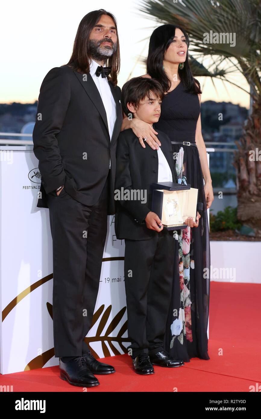 CANNES, Francia - 19 Maggio 2018: Nadine Labaki vincitori del premio photocall durante la settantunesima Cannes Film Festival (Foto: Mickael Chavet) Foto Stock