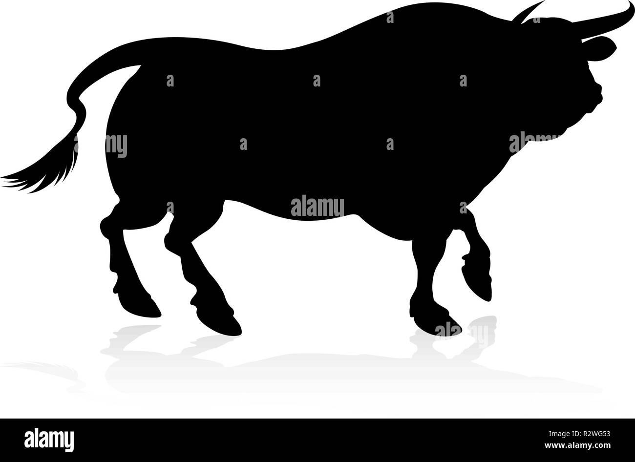 Sagoma di Bull Illustrazione Vettoriale