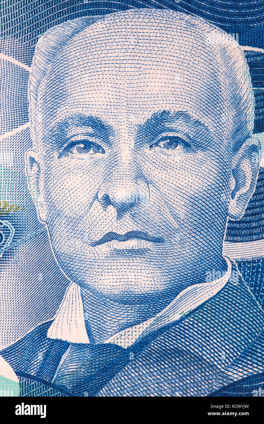 John Redman Bovell ritratto dal denaro delle Barbados Foto Stock