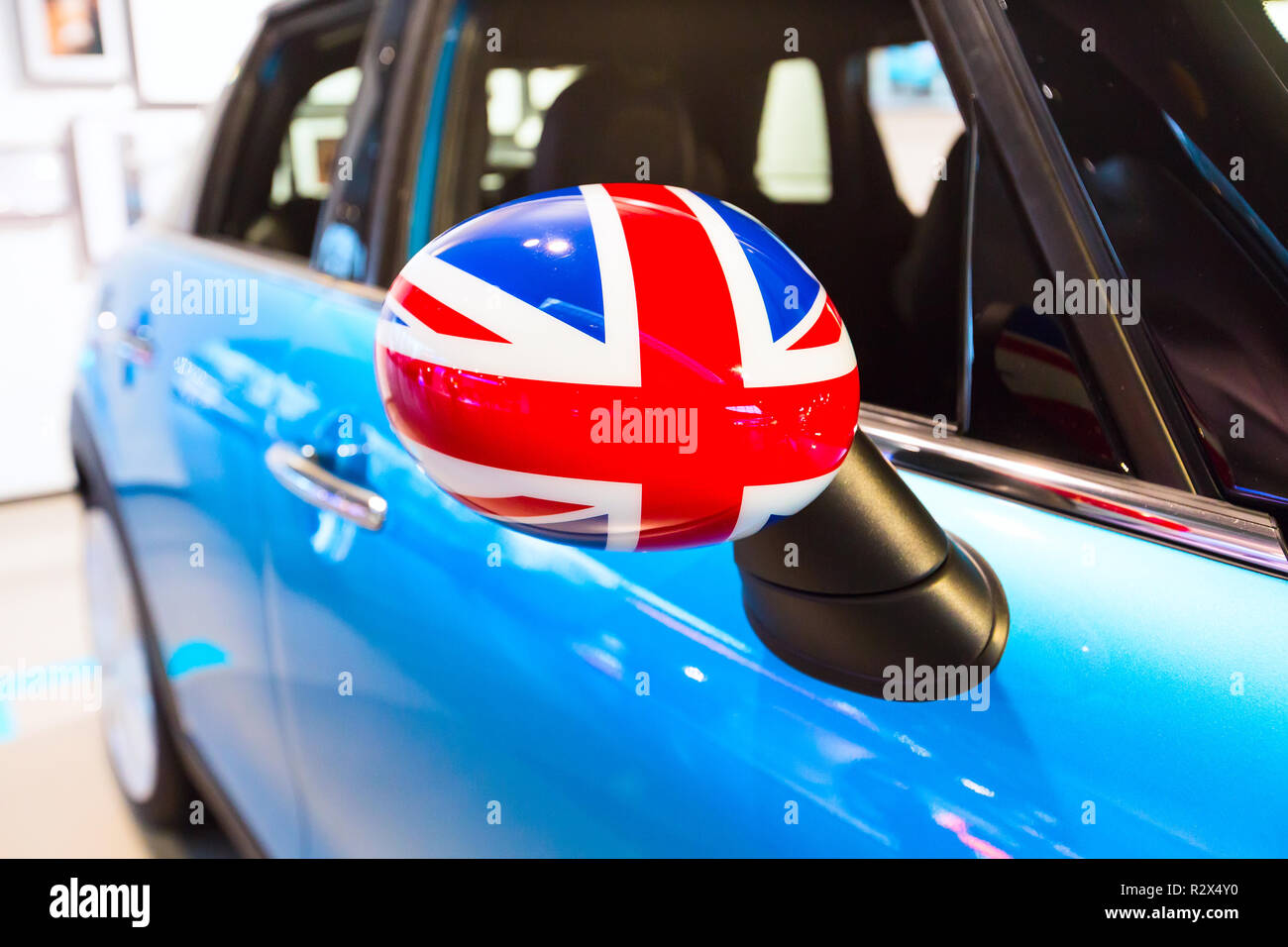 Regno Unito bandiera come una decorazione di un automobile Foto Stock
