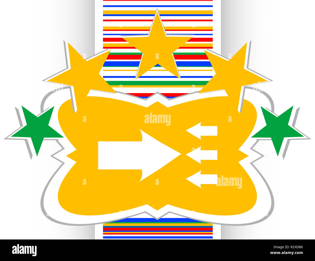 Freccia bianca impostare l'icona pulsante WEB Foto Stock