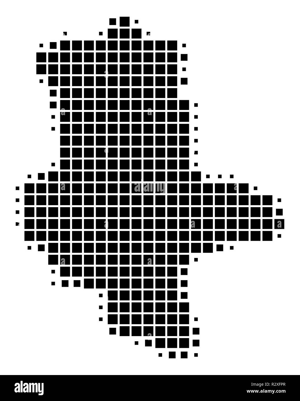 Mappa di SASSONIA-ANHALT Foto Stock