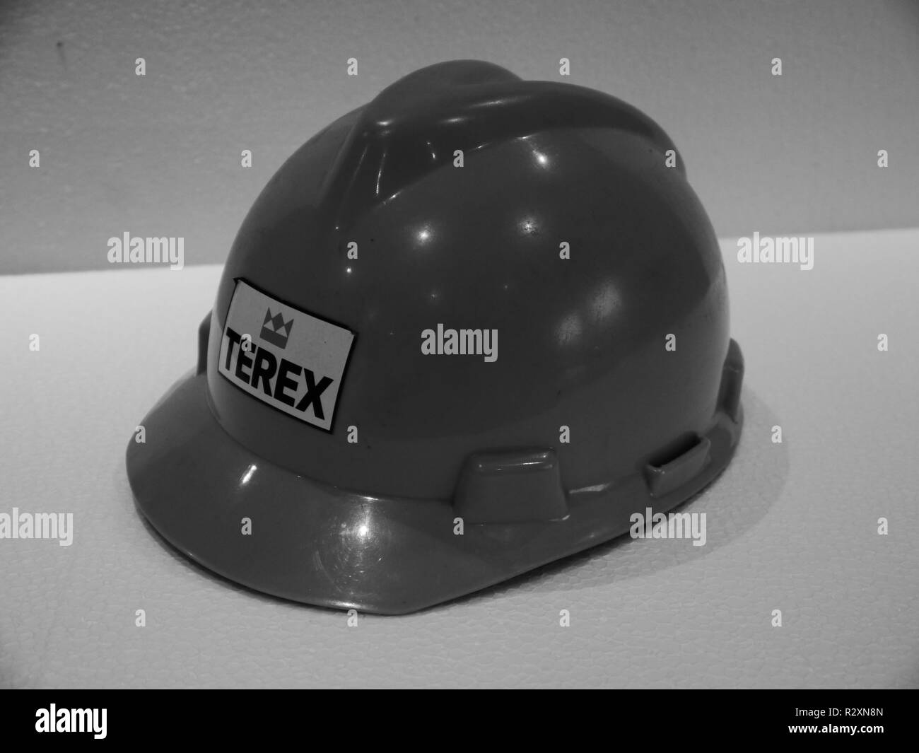 Terex casco/elmetto di sicurezza dai tardi anni sessanta primi anni settanta. Foto Stock