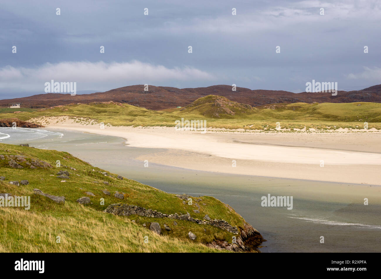 Uig Sands, isola di Lewis in Scozia UK Foto Stock