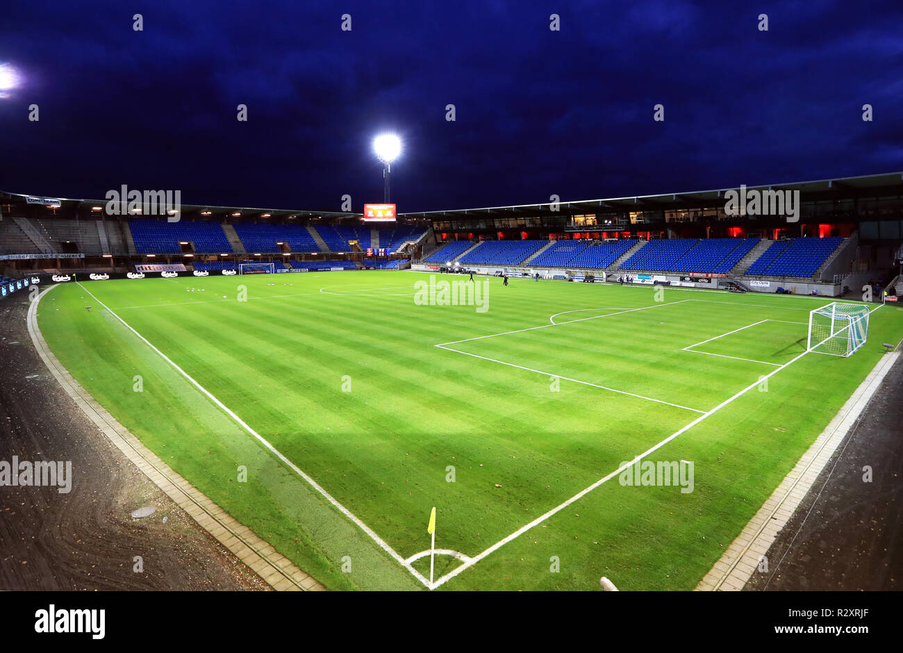 Vista generale della Blue Water Arena prima della partita internazionale amichevole tra la Danimarca U21 e l'Inghilterra U21. PREMERE ASSOCIAZIONE foto. Data immagine: Martedì 20 novembre 2018. Vedi PA storia CALCIO Danimarca U21. Il credito fotografico dovrebbe essere: Simon Cooper/PA Wire. Foto Stock