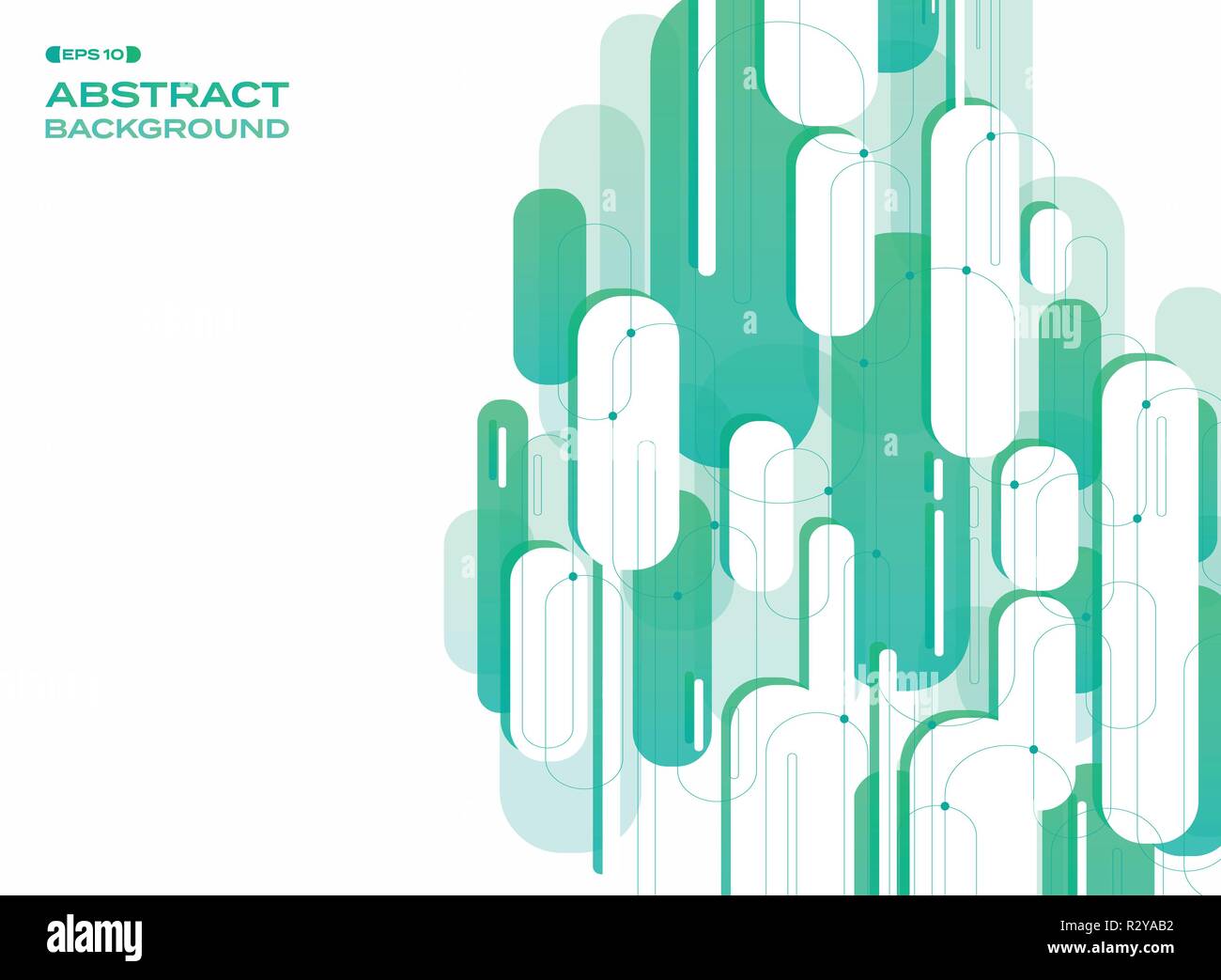 Abstract della tecnologia verticale verde gradiente linee strip sfondo pattern, vettoriale EPS10 Illustrazione Vettoriale