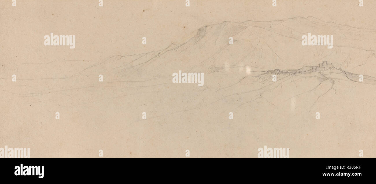 Italiano paesaggio di montagna. Medium: grafite su carta intessuta. Museo: National Gallery of Art di Washington DC. Autore: Friedrich Salathé. Foto Stock