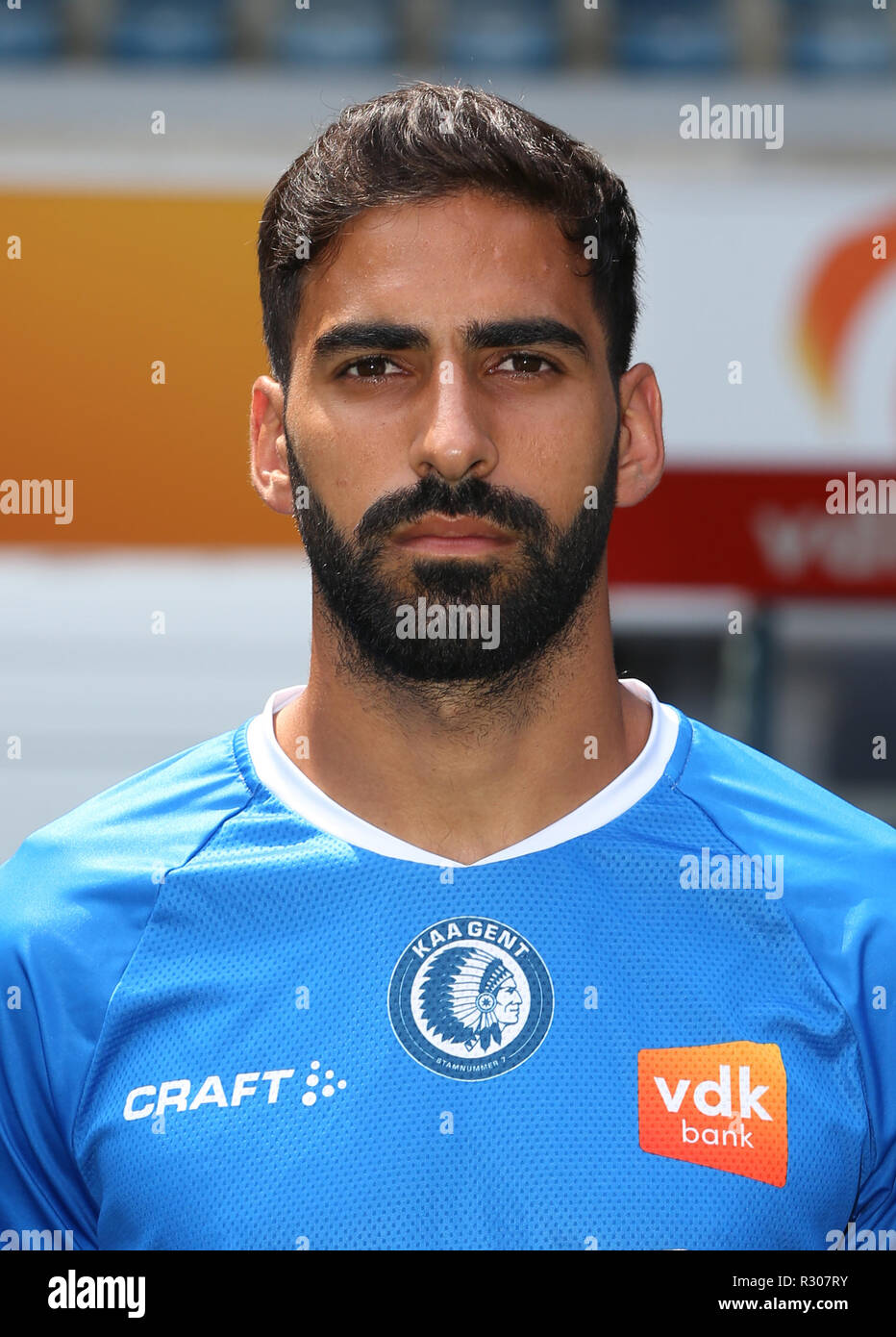 GHENT, Belgio - 16 Luglio : Ofir Davidzada mostrato durante il 2018 - 2019 stagione foto riprese di Kaa Gent sulla luglio 16, 2018 a Gand, Belgio. Foto di Vincent Van Doornick/Isosport Foto Stock