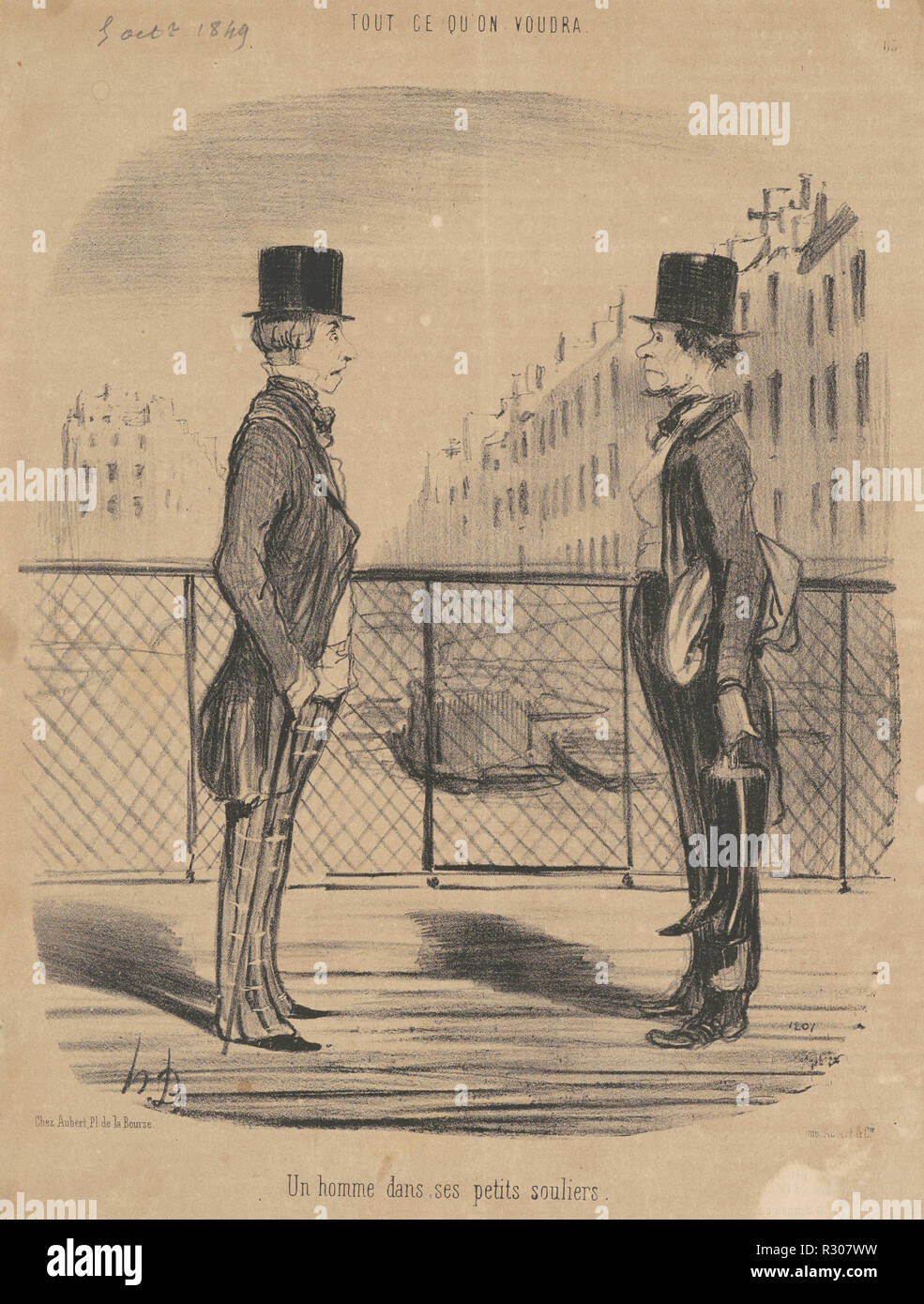 Un homme dans ses petits souliers XIX secolo di Honor Daumier