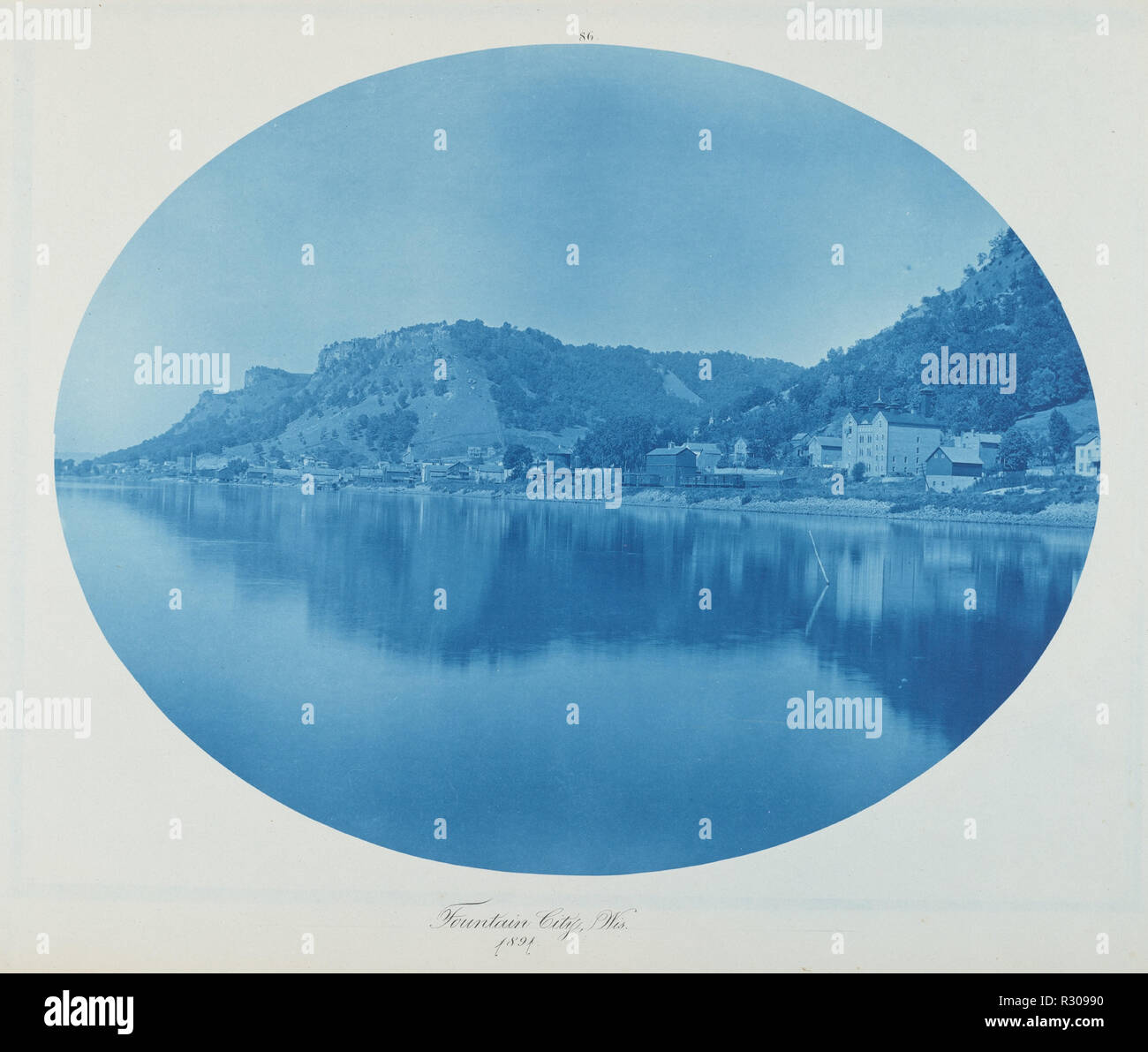 Città fontana, Wis. datata: 1891. Dimensioni: IMMAGINE: 26,5 × 33,3 cm (10 7/16 × 13 1/8 in.) foglio: 36,1 × 43,6 cm (14 3/16 × 17 3/16 in.). Medium: cyanotype. Museo: National Gallery of Art di Washington DC. Autore: Henry Peter Bosse. Foto Stock