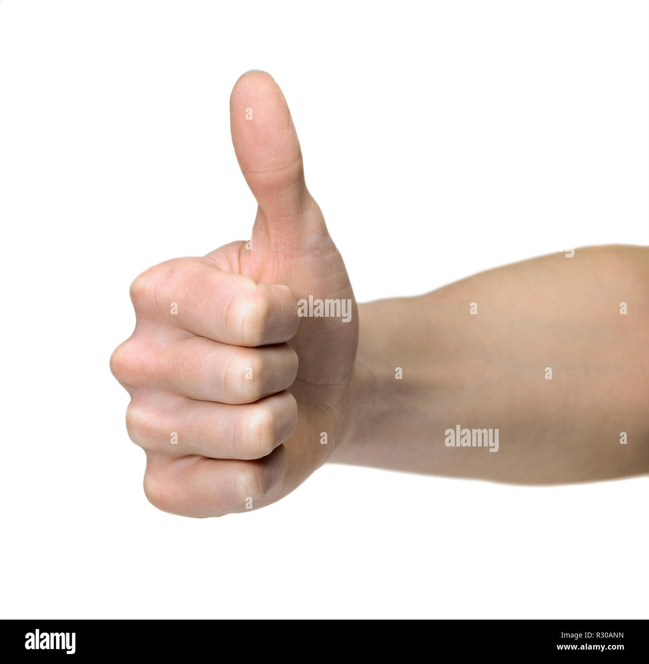 Segnalazione di mano super Foto Stock