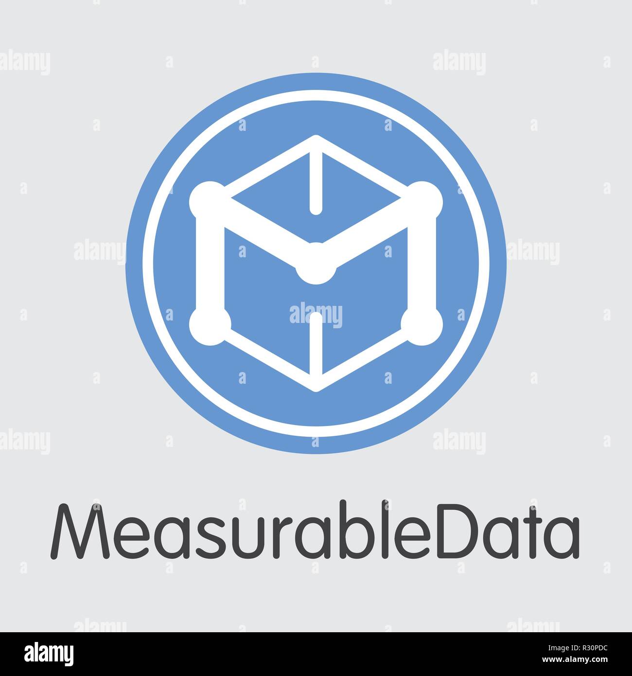 MDT Measurabledata Crypto moneta - Vettore pittogramma. Illustrazione Vettoriale