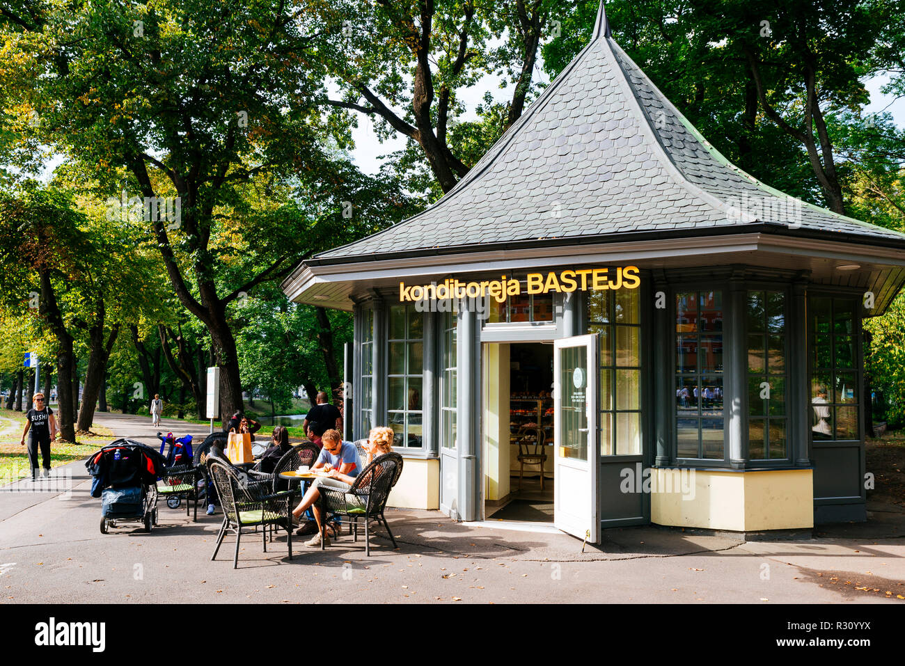Bastion Hill park. Riga, Lettonia, Paesi baltici, Europa Foto Stock
