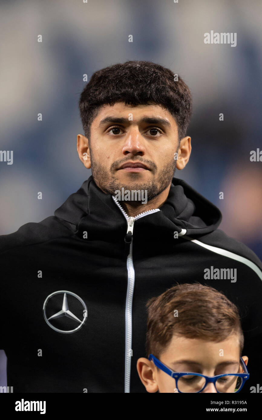 Mahmoud Dahoud (Germania) durante la Uefa 'sotto 21 Campionato Internazionale' amichevole tra Italia 1-2 Germania a PMapei Stadium il 19 novembre , 2018 a Reggio Emilia, Italia. (Foto di Maurizio Borsari/AFLO) Foto Stock