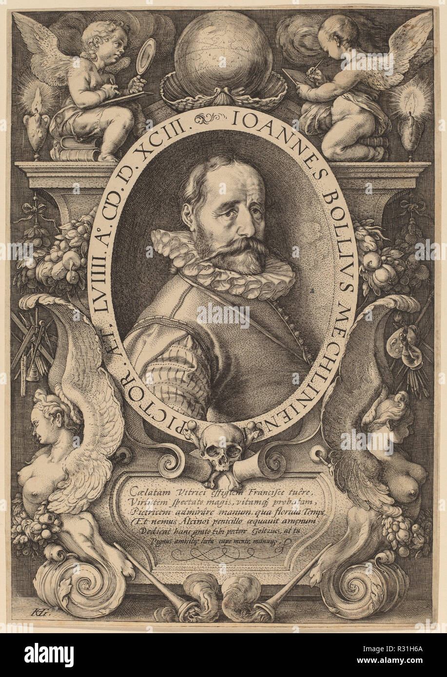 Hans Bol. Data: 1593. Medium: incisione. Museo: National Gallery of Art di Washington DC. Autore: Hendrik Goltzius. Foto Stock