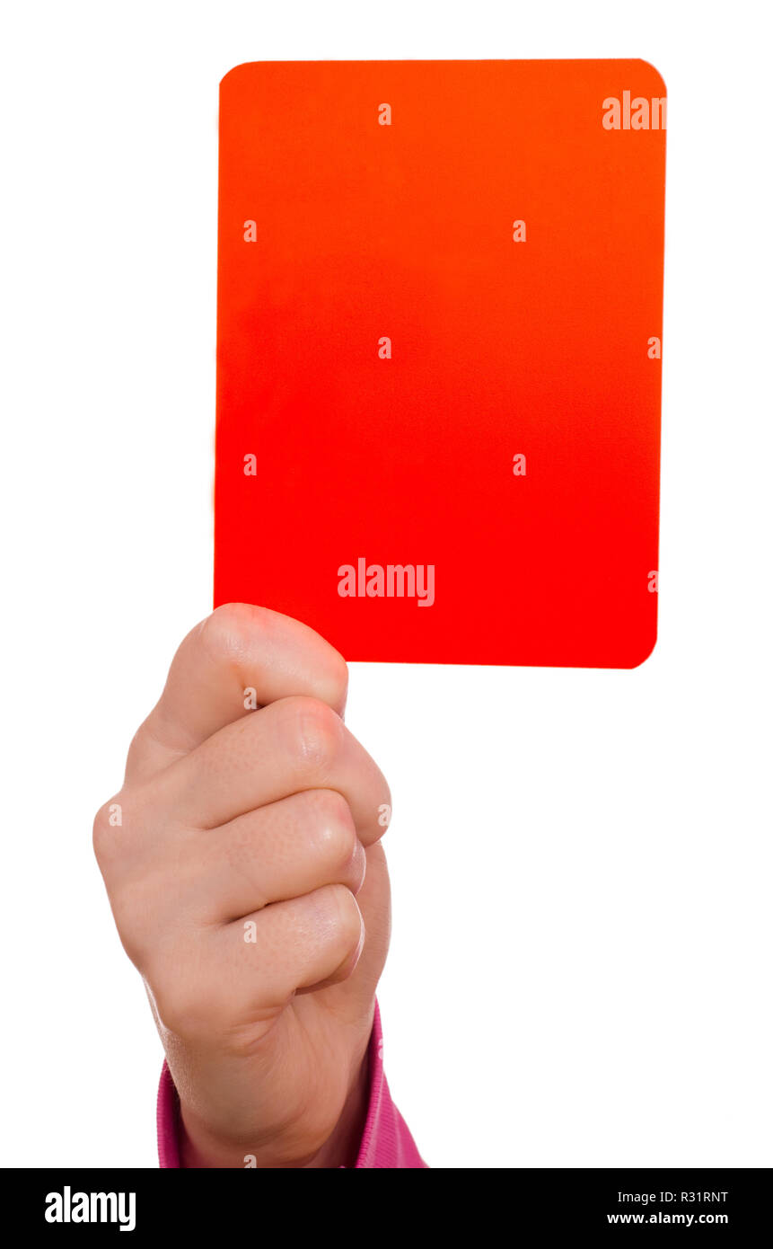 Cartellino rosso Foto Stock