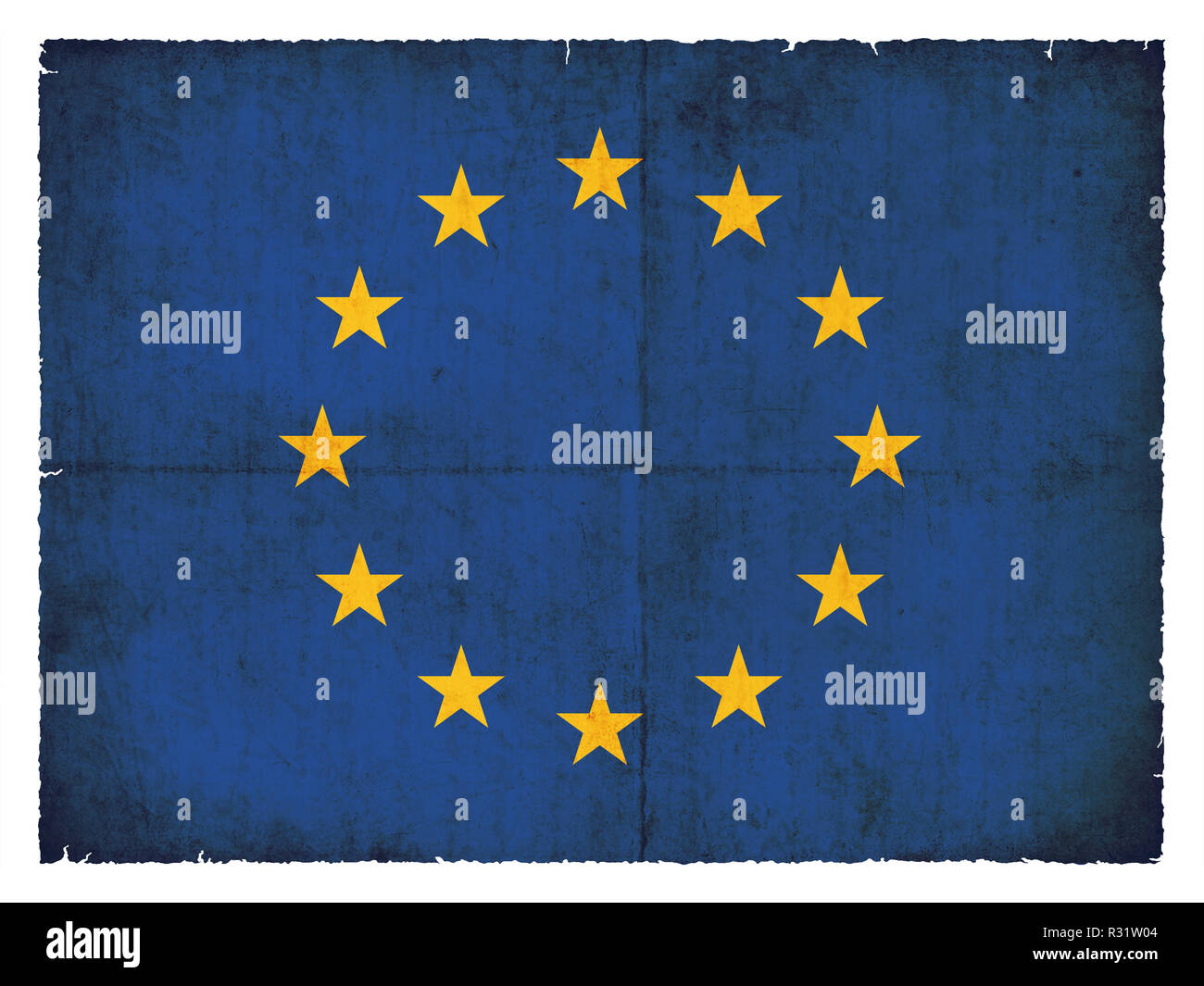 Grunge bandiera dell'Europa Foto Stock