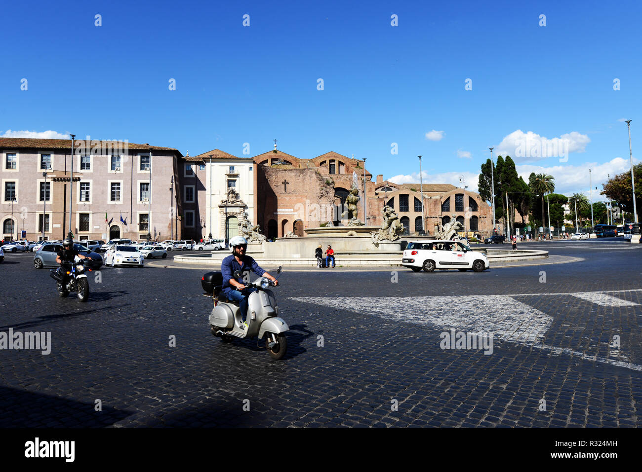 Piazza della Repubblica a Roma Foto Stock