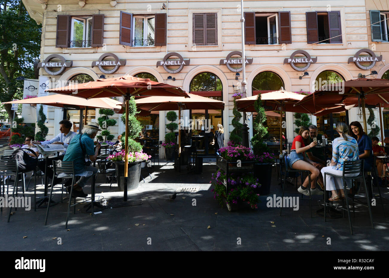 Panella pasticceria e caffe bar in Roma. Foto Stock