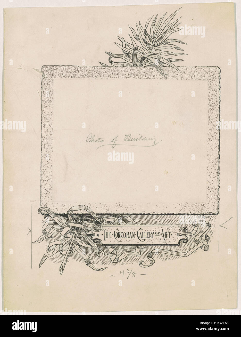 Il Corcoran Gallery di arte. Data: 1890-1891. Dimensioni: Immagine: 22.23 × 15,56 cm (8 3/4 x 6 1/8 in.) Bordo: 25,4 × 19.37 cm (10 × 7 5/8 in.). Medium: Penna e inchiostro nero con grafite su cartone. Museo: National Gallery of Art di Washington DC. Autore: James Henry Moser. Foto Stock