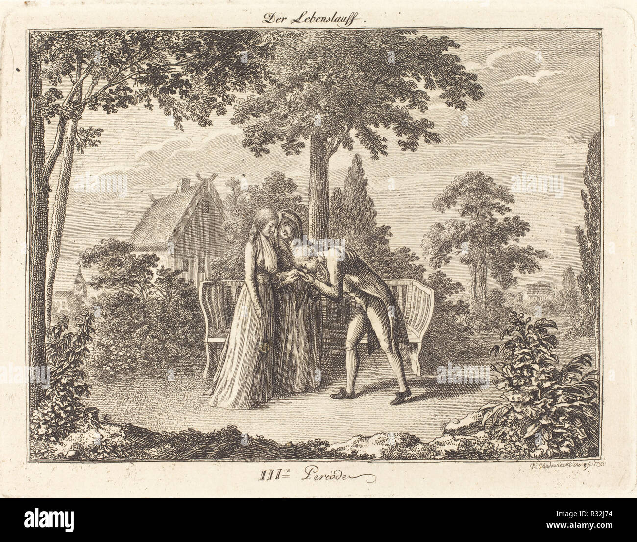 Bethrothal. Data: 1793. Medio: l'attacco. Museo: National Gallery of Art di Washington DC. Autore: Daniel Nikolaus Chodowiecki. DANIEL CHODOWIECKI. Foto Stock