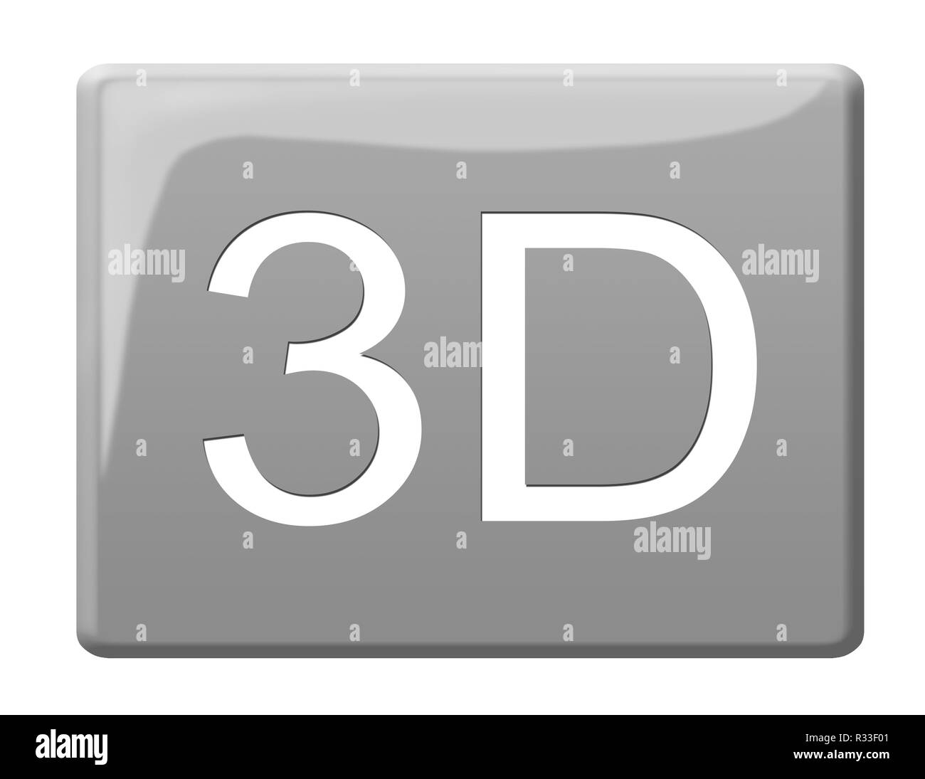 pulsante 3D Foto Stock