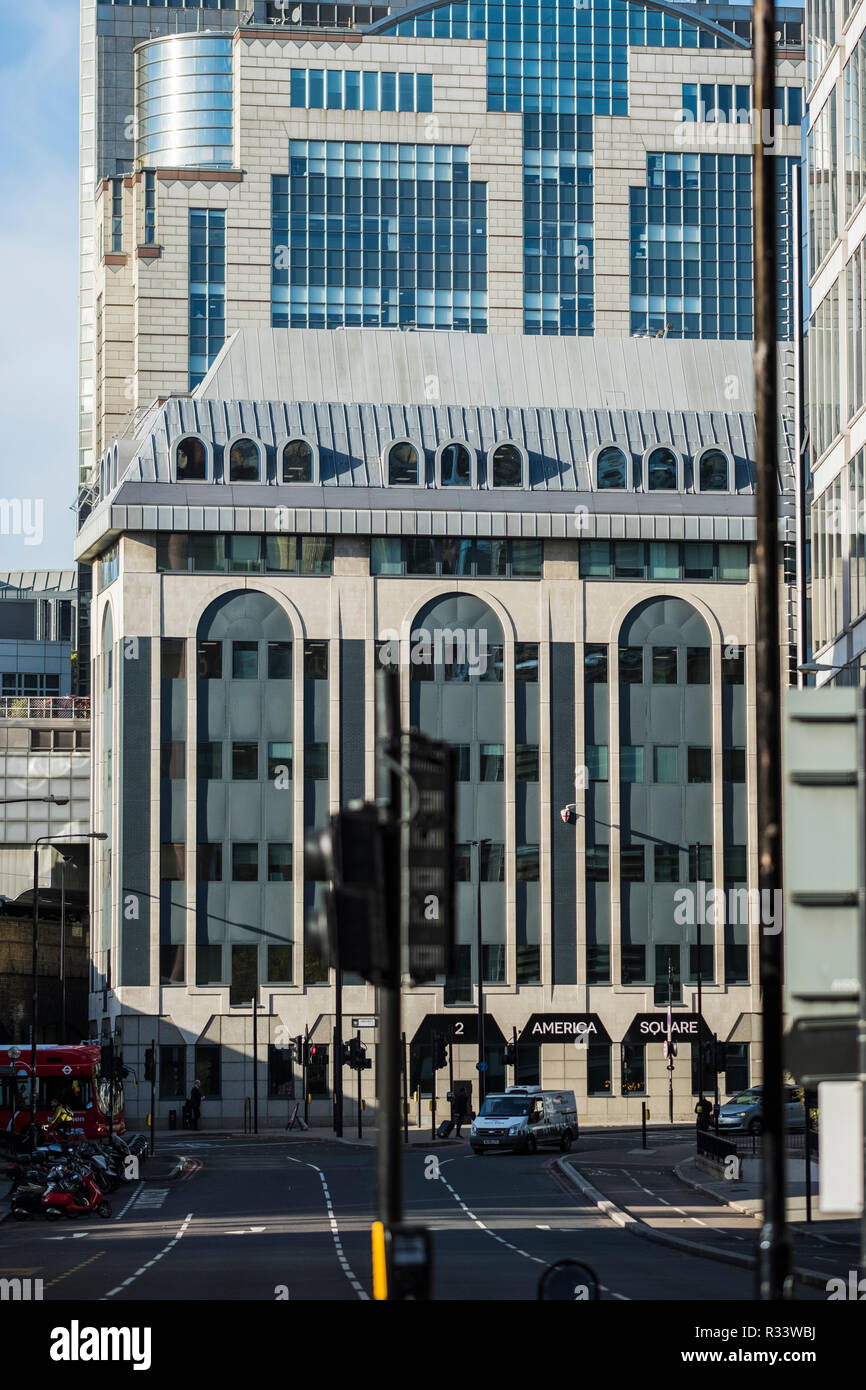 2 America Square edificio per uffici a Londra, Inghilterra, Regno Unito Foto Stock