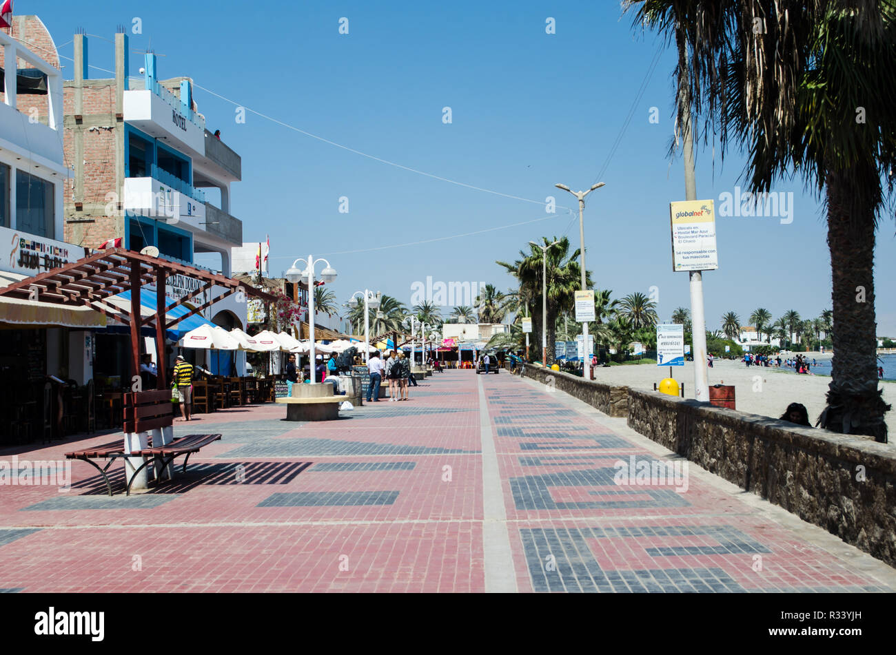 Paracas Boardwalk Foto Stock