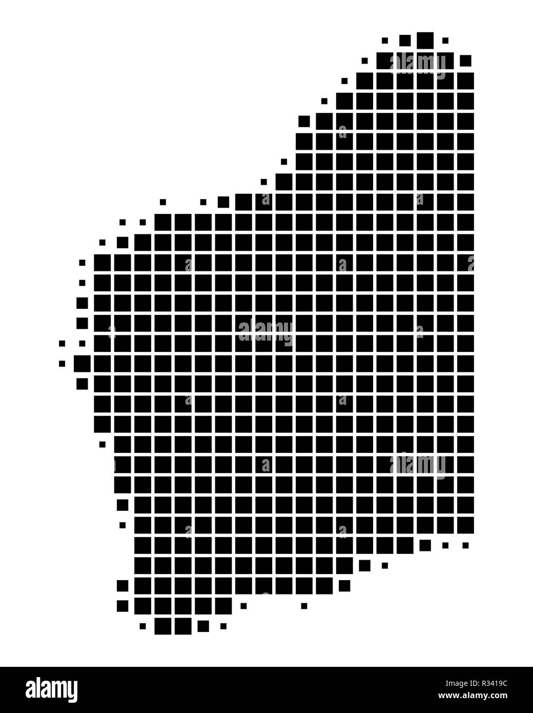 Mappa di Australia occidentale Foto Stock