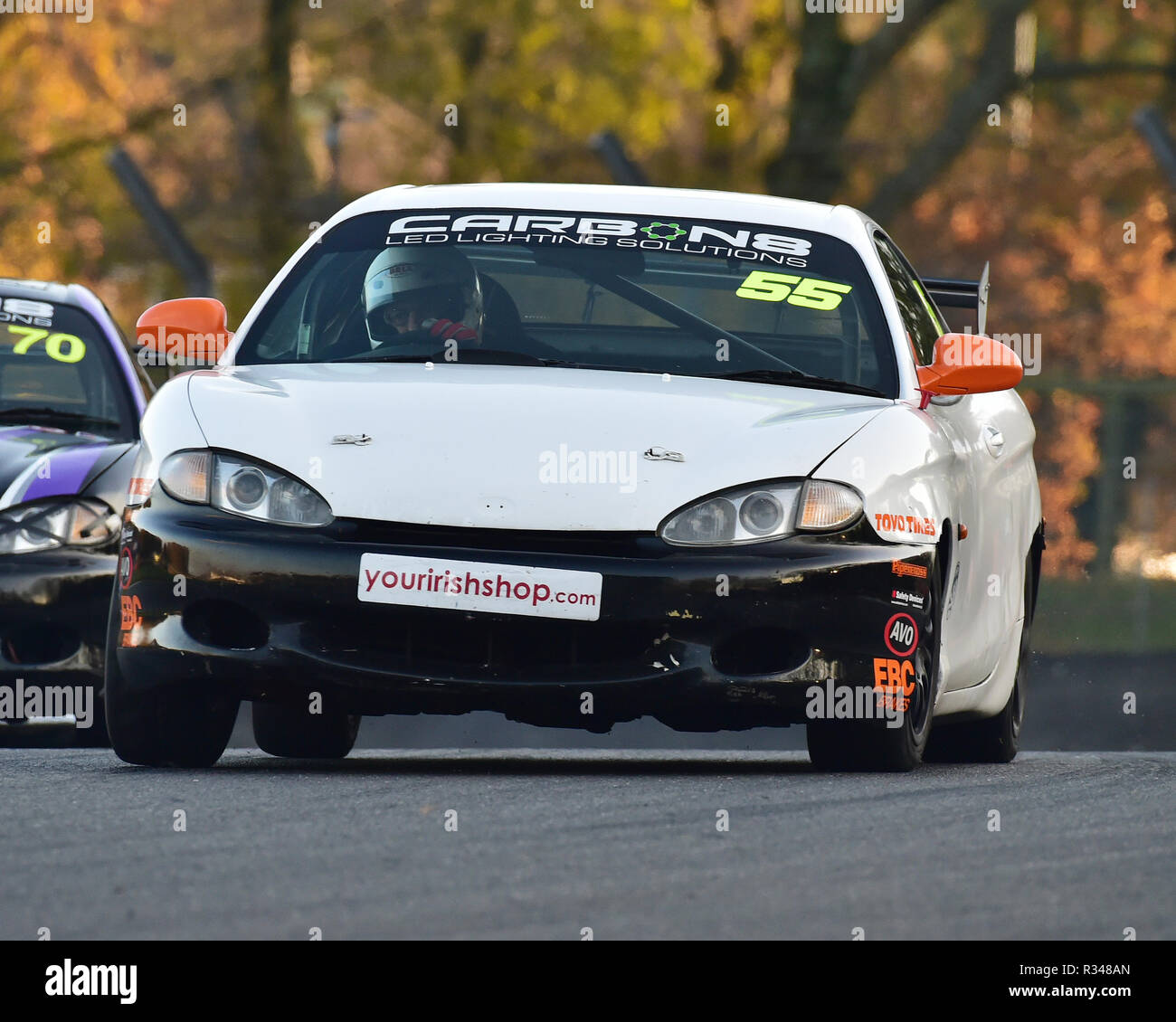 Nicholas fiori, Hyundai Coupe 2000, Hyundai Coupe Cup, BARC, nella gara notturna incontro, Brands Hatch, novembre 2018, il circuito da corsa, concorrenza, Foto Stock