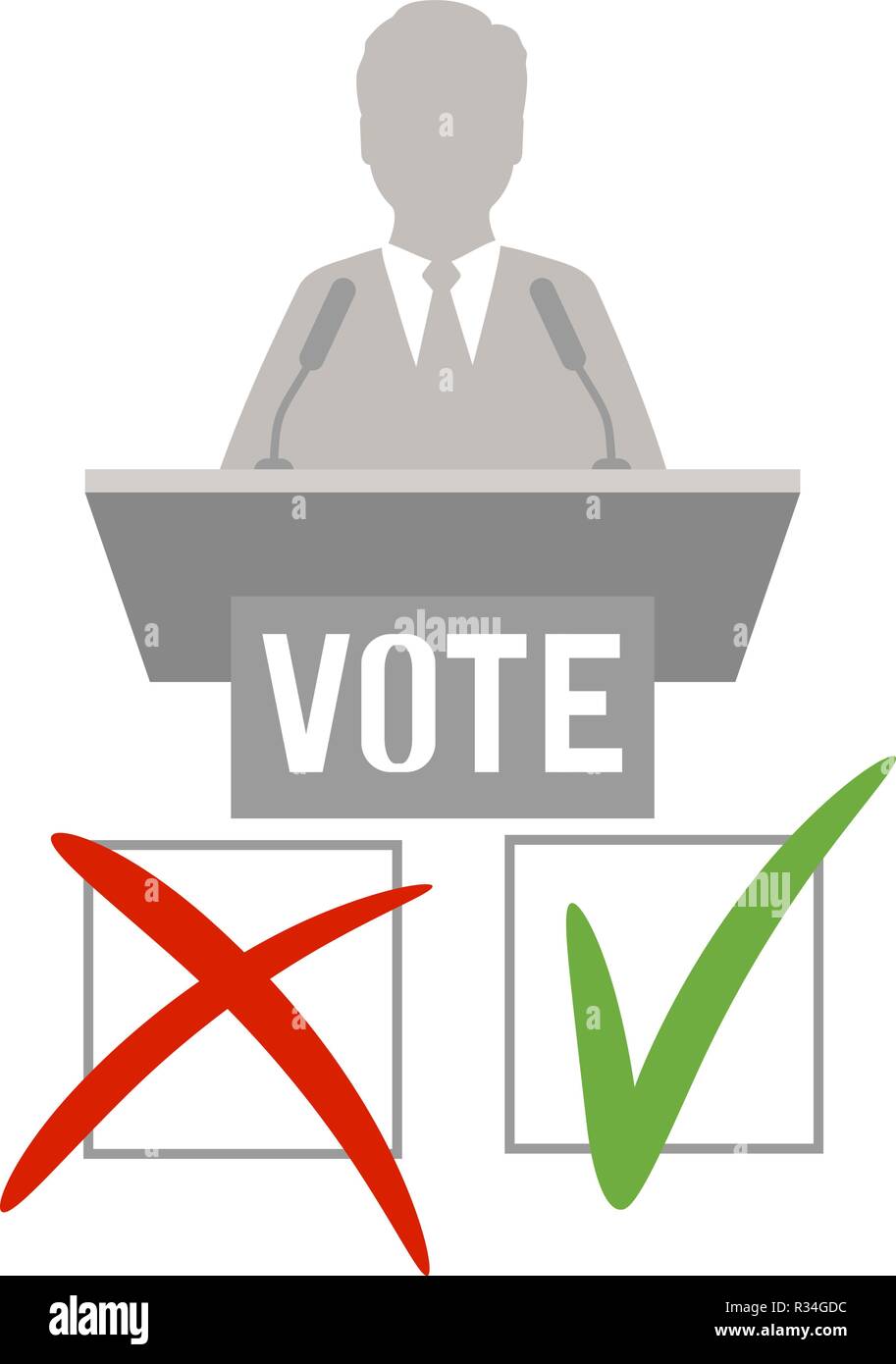 Il candidato per le elezioni. Illustrazione Vettoriale. Isolato. Eps 10 Illustrazione Vettoriale