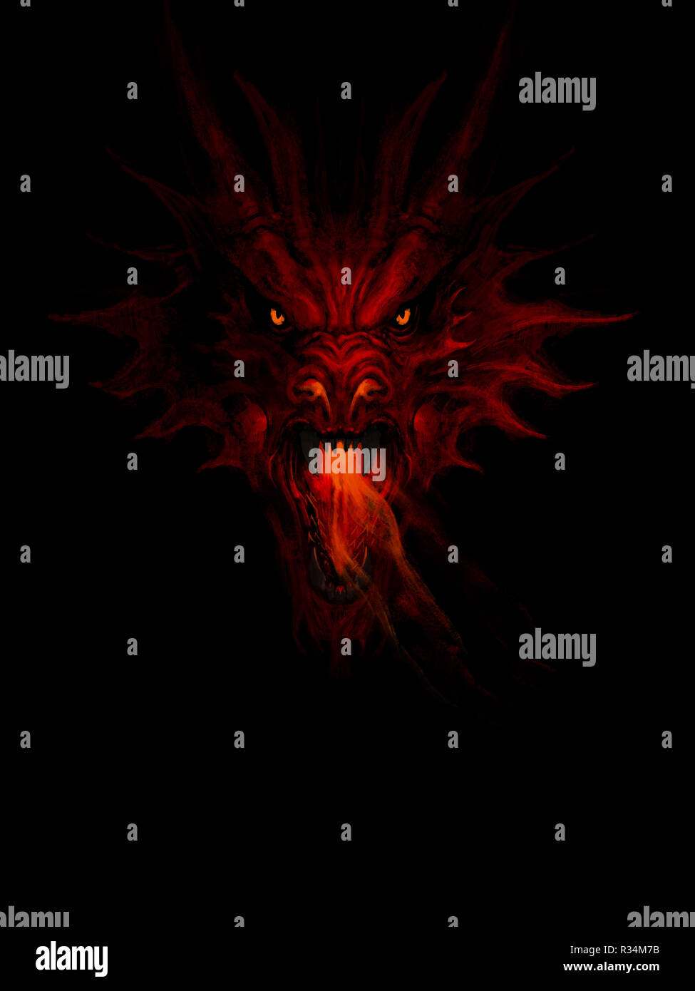 Mighty testa di drago Foto Stock