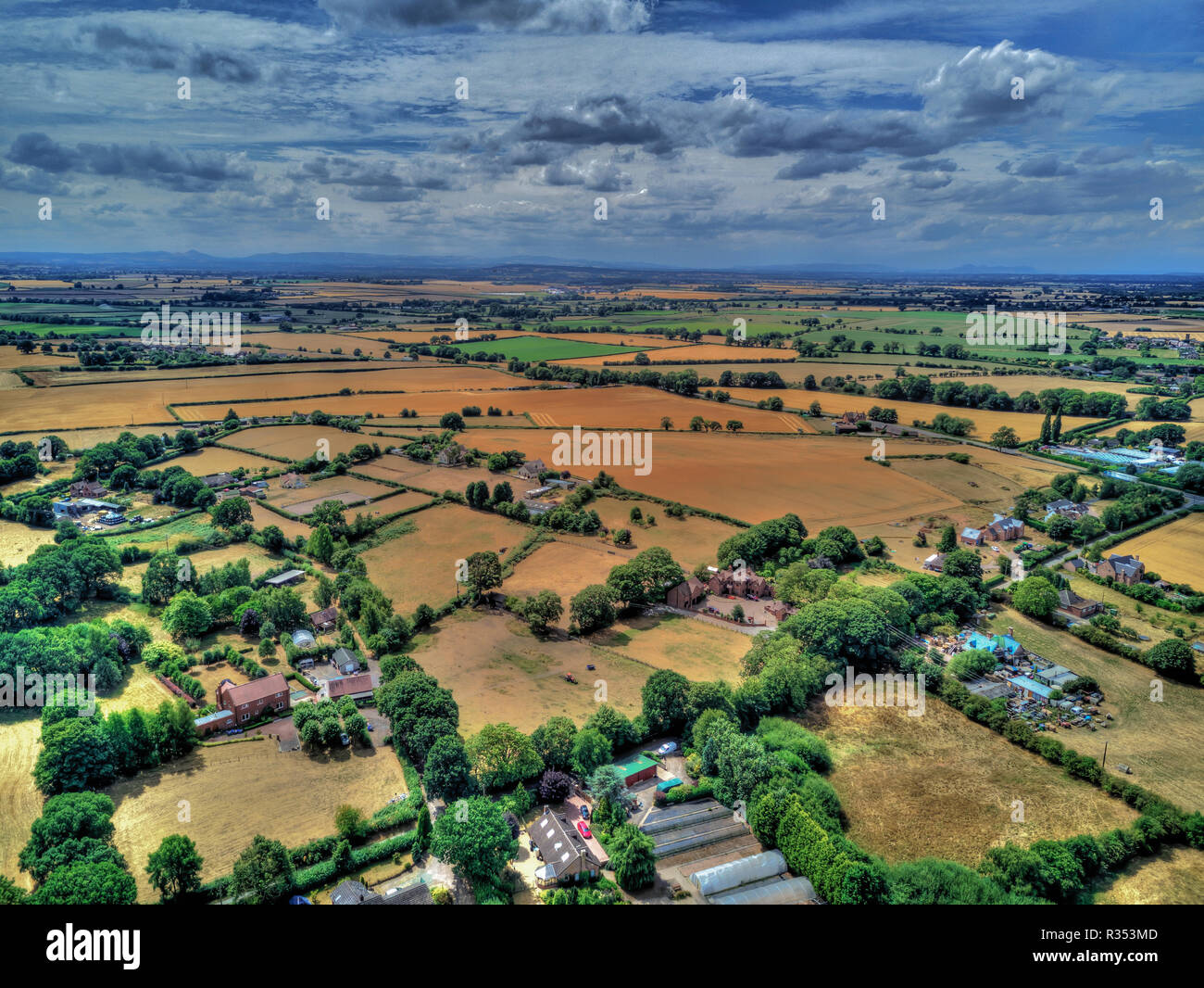 Veduta aerea di Telford Shropshire campagna Foto Stock