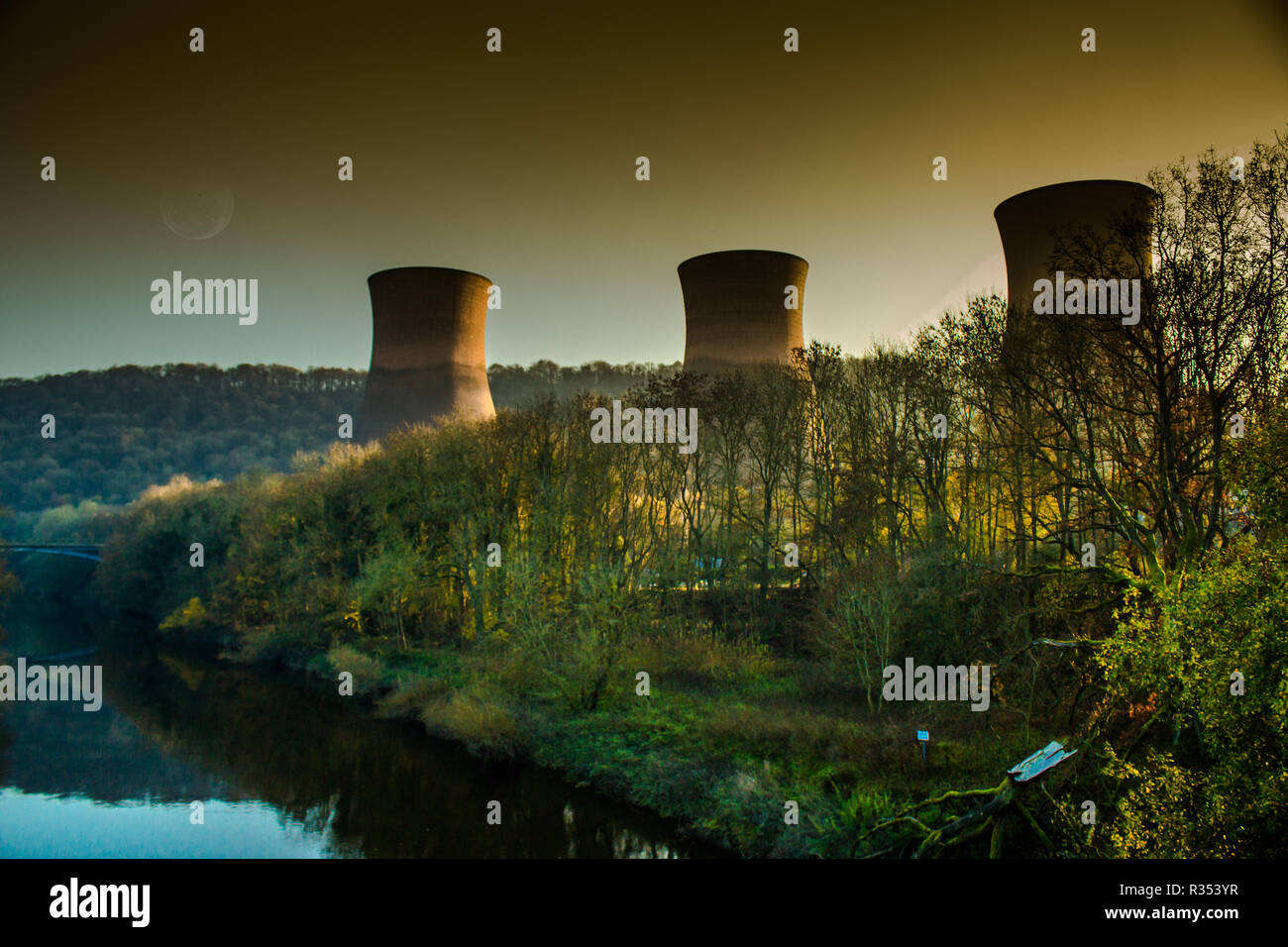 Telford Ironbridge power station visualizza Foto Stock