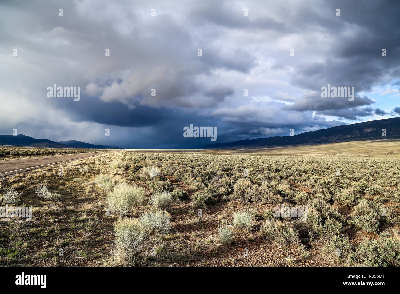 Tempesta del deserto dello Utah Foto Stock