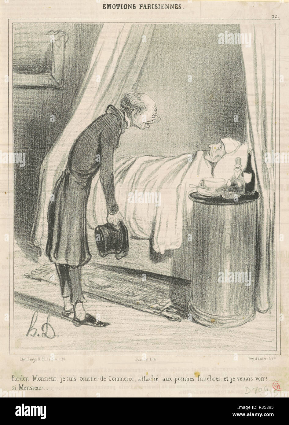 Perdono...je suis courtier de commerce... Datazione: XIX secolo. Medium: litografia. Museo: National Gallery of Art di Washington DC. Autore: Honoré Daumier. Foto Stock