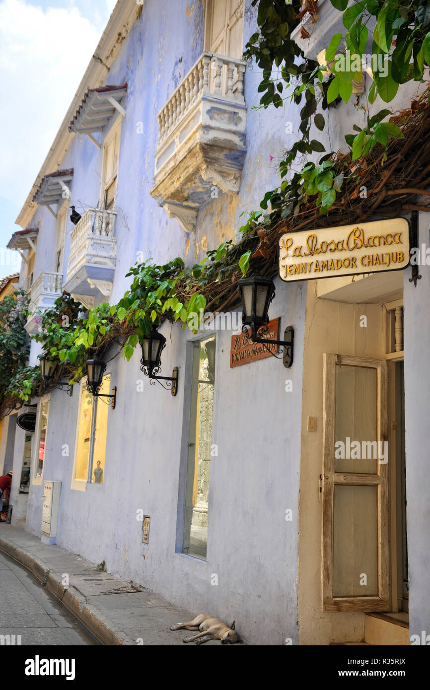 La Colombia, Cartagena, old town Foto Stock