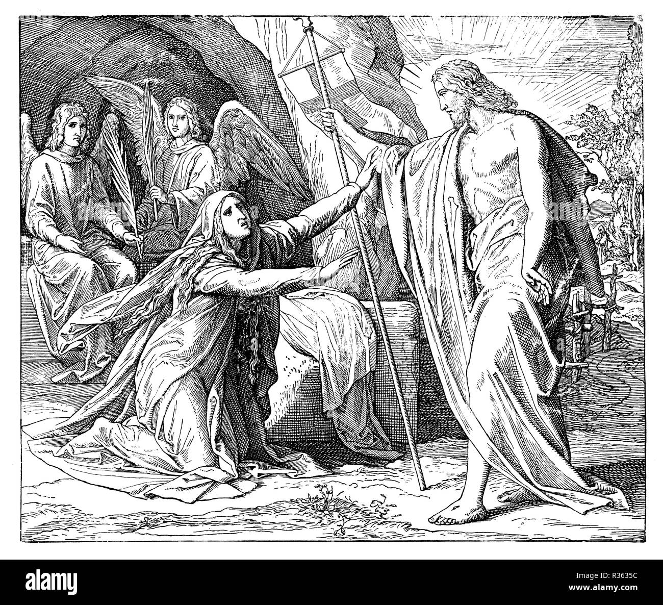 Gesù appare a Maria Maddalena, Julius Schnorr von Carolsfeld Foto Stock
