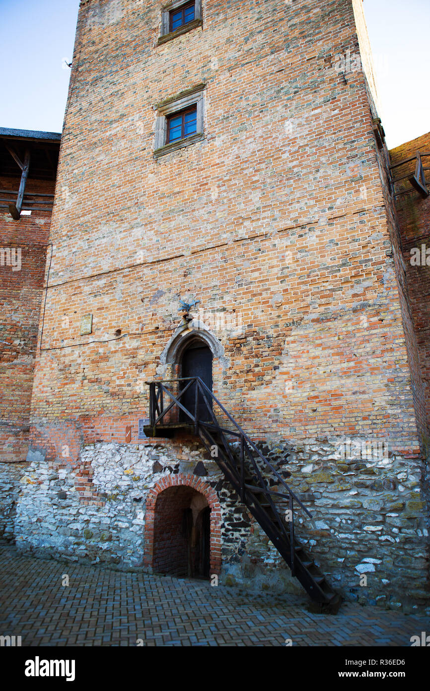 Quartiere del vecchio castello Lubart in Lutsk, Ucraina. Foto Stock