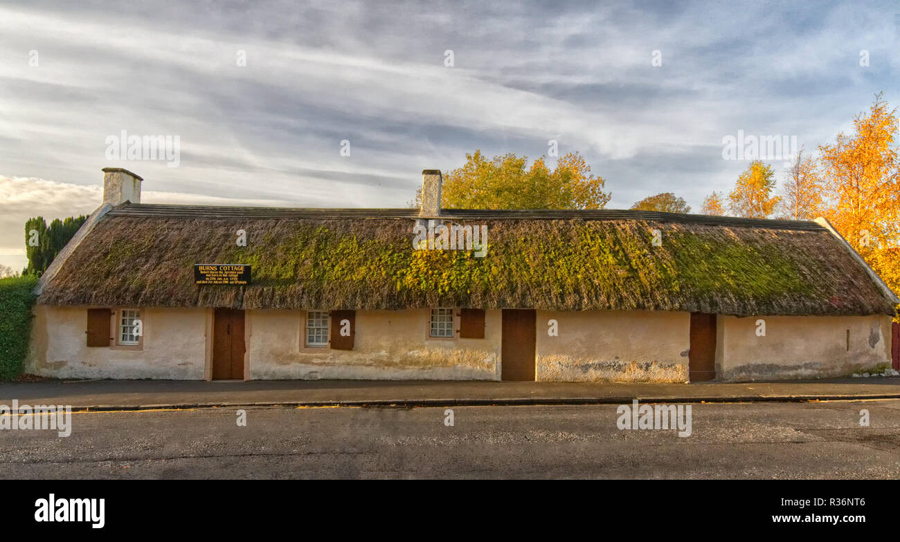 Rabbie Burns cottage Foto Stock