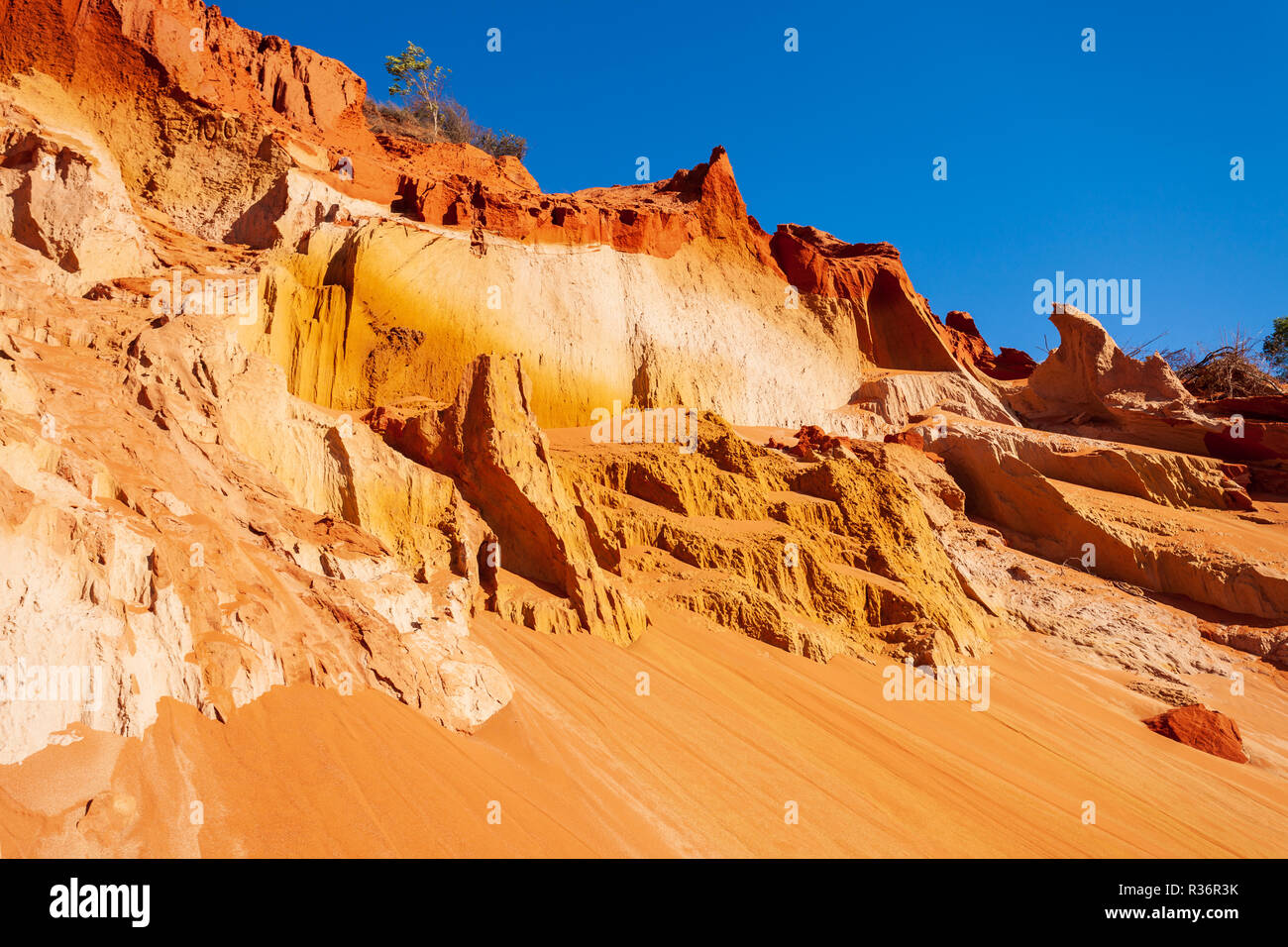 Flusso di fata o suoi Tien è una piccola corrente di nascondersi dietro Mui ne le dune di sabbia in Phan Thiet in Vietnam Foto Stock