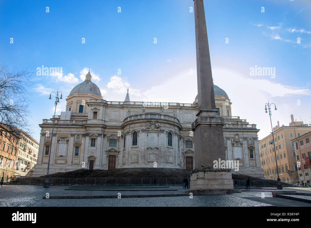 La chiesa di Santa Maria Maggiore, Santa Maria Maggiore , un grande papale basilica e la cattolica più grande chiesa Mariana di Roma, Italia Foto Stock