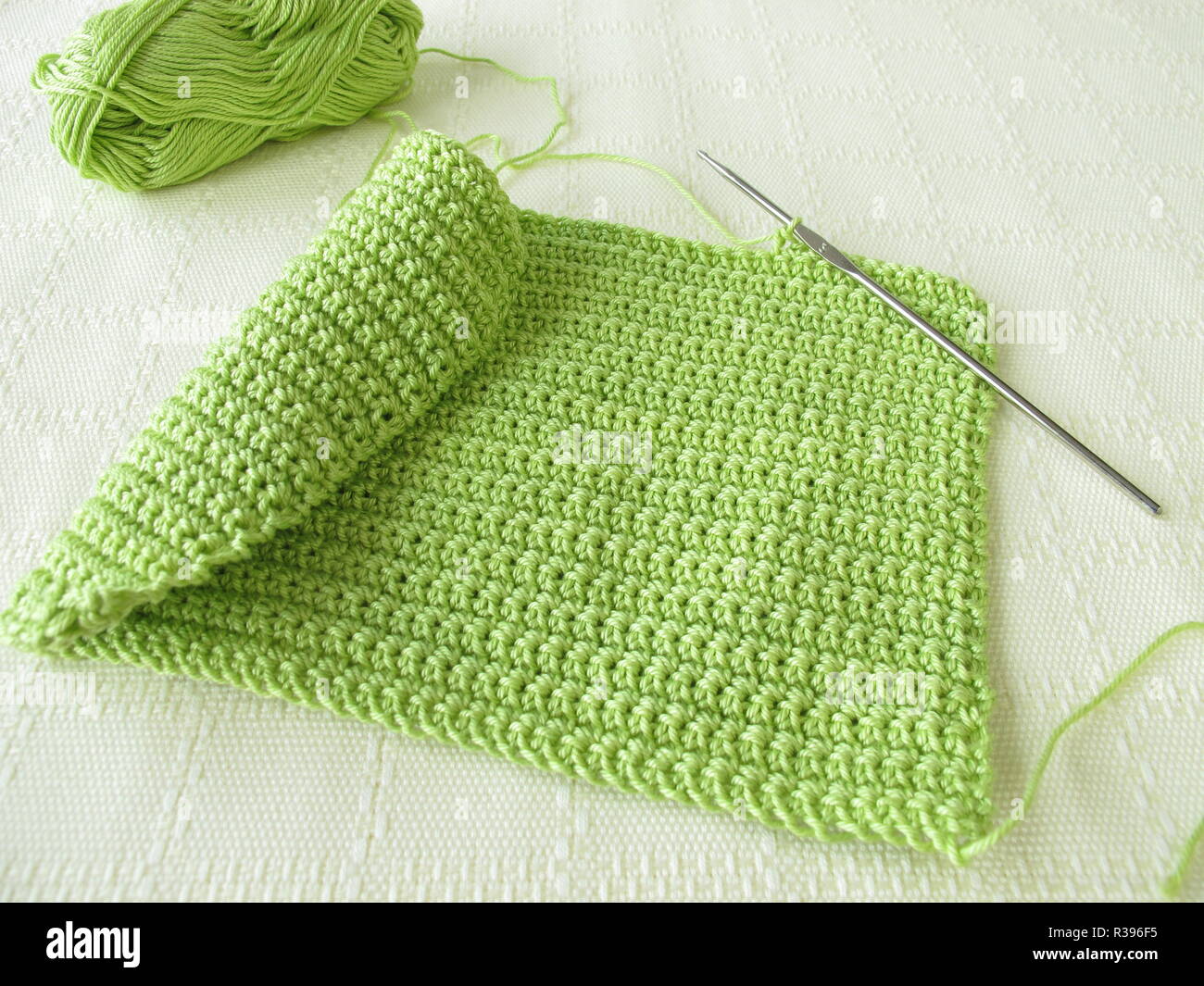 Crochet potholders Foto Stock