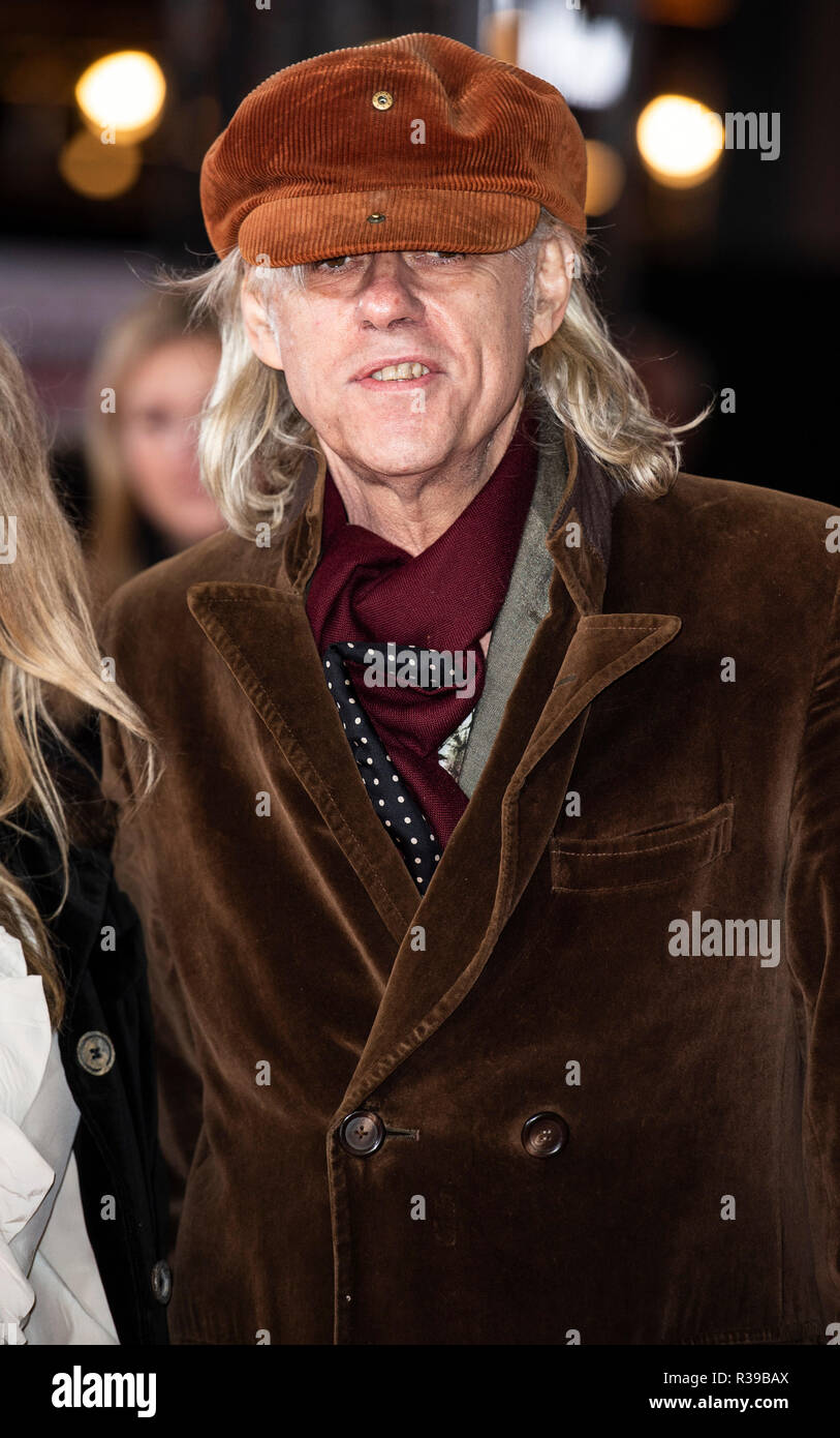 Bob Geldof assiste la Premiere mondiale di 'Surviving Natale con parenti a Vue West End. Foto Stock