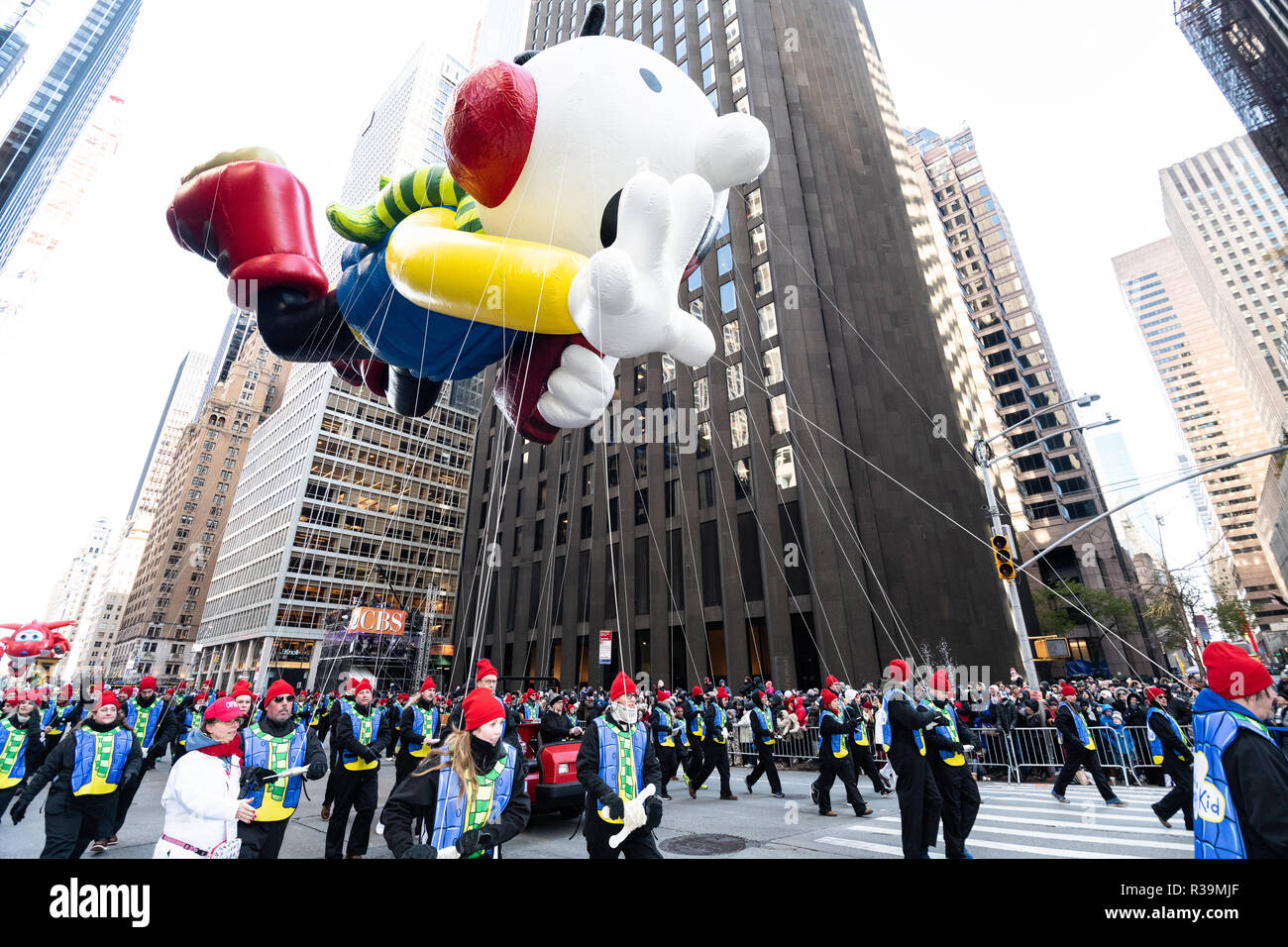 Le Wimp (Diario ofa Wimpy Kid) mongolfiera visto durante il 2018 Macy's Thanksgiving Day Parade di New York City. Foto Stock