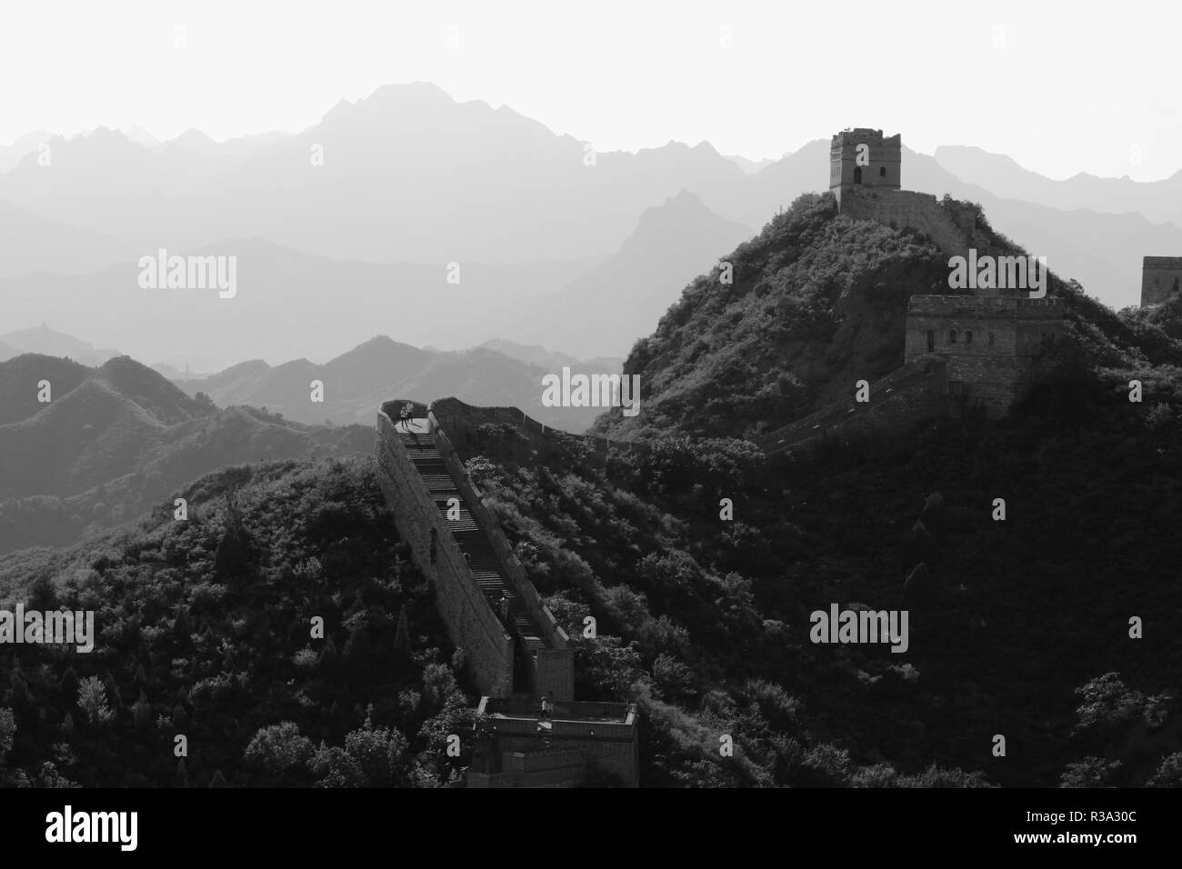 La Grande Muraglia a jinshanling Foto Stock