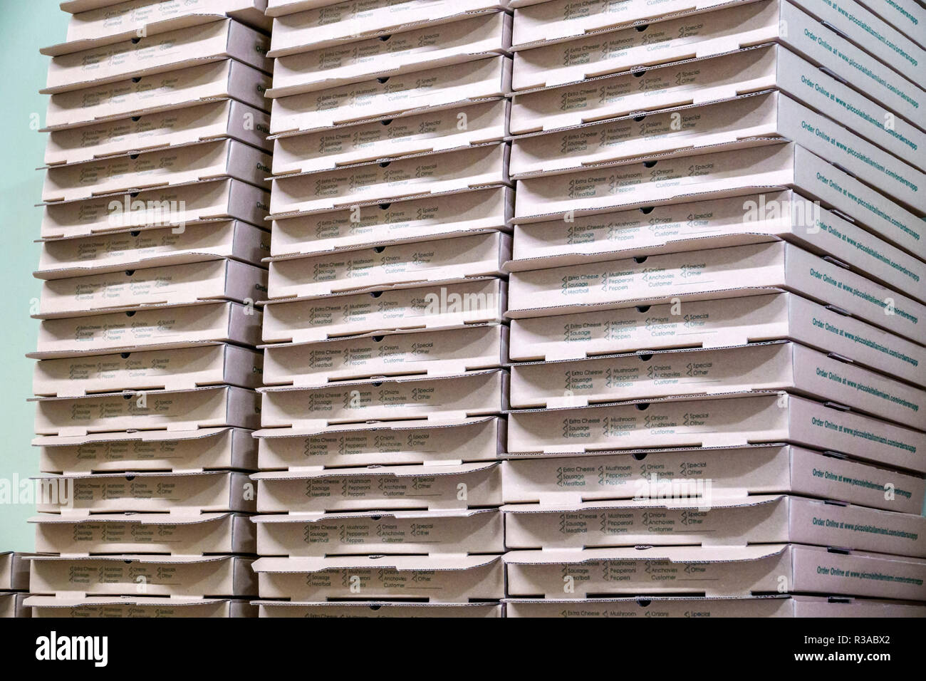 Miami Florida, pizzerie impilate, pizzeria, FL181115127 Foto Stock
