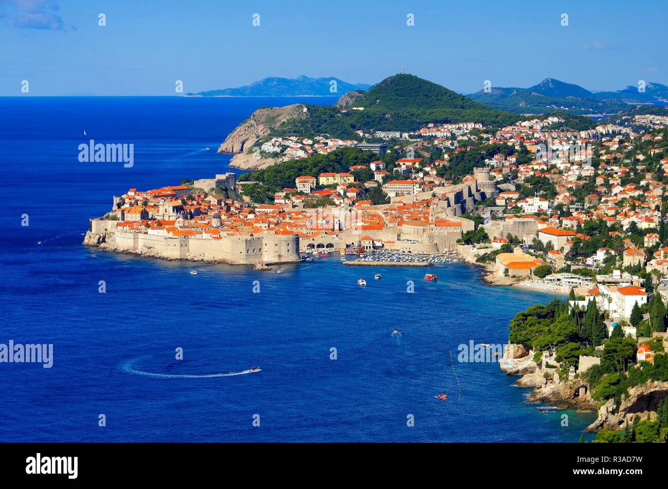 Dubrovnik dal di sopra - Dubrovnik visualizza 40 Foto Stock